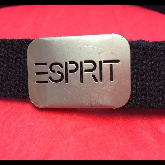 VINTAGE Girls ESPRIT Black & Silver Belt - Picture 2 of 6